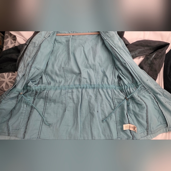 Free People Twill We Meet Again Utility Jacket Size: Small Like New - Picture 10 of 14